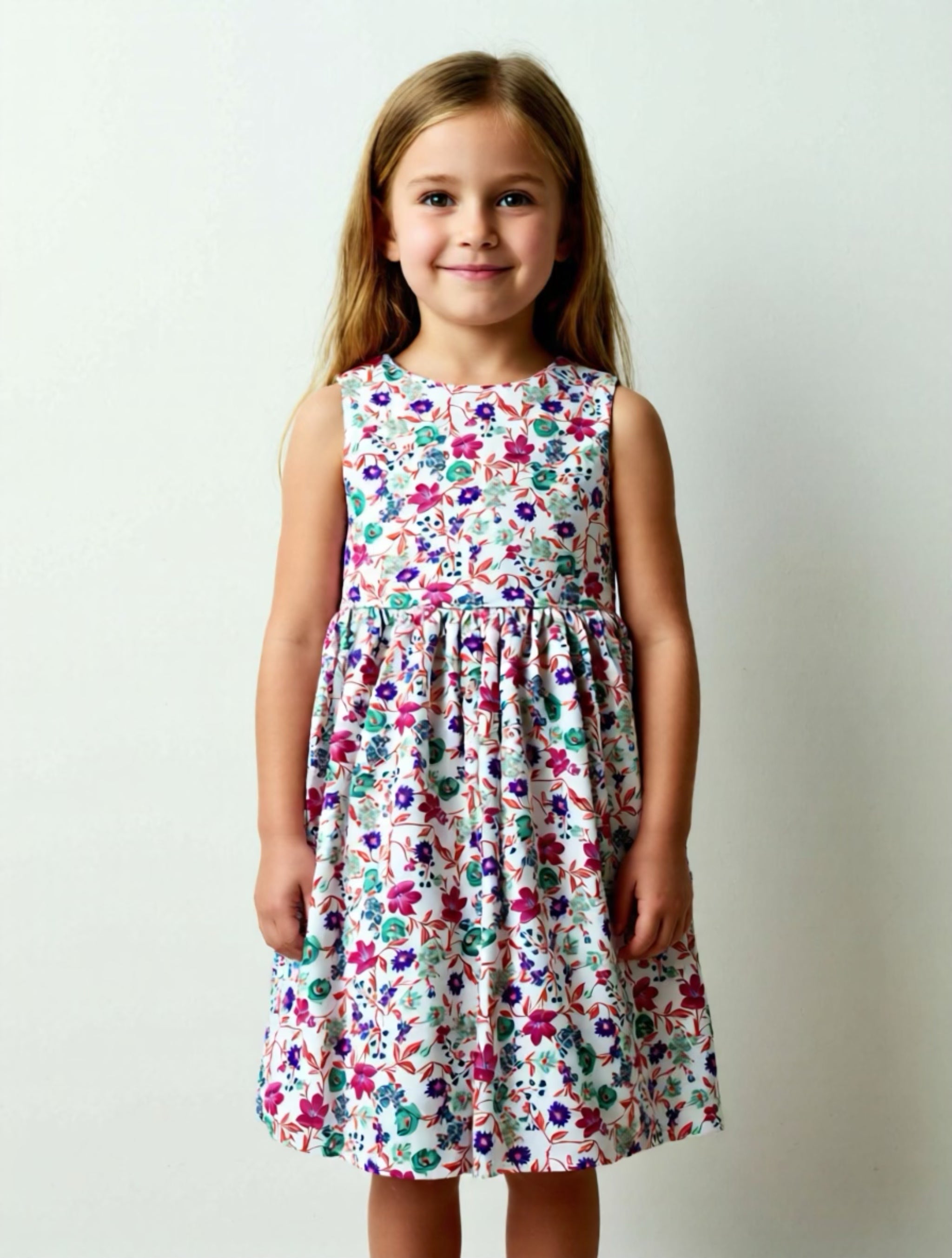 Floral Whimsy Sleeveless Dress