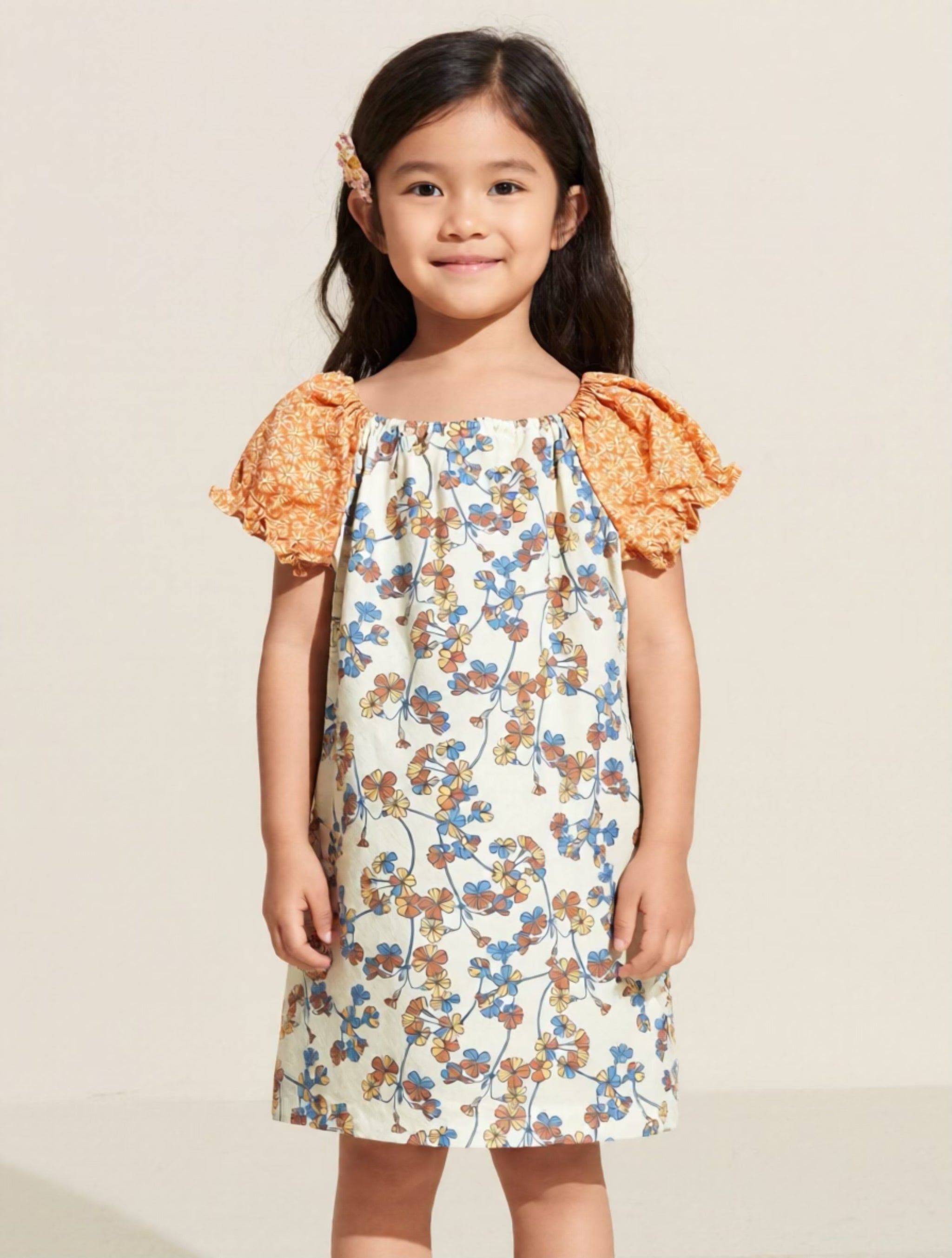 Sunset Garden Peasant Dress