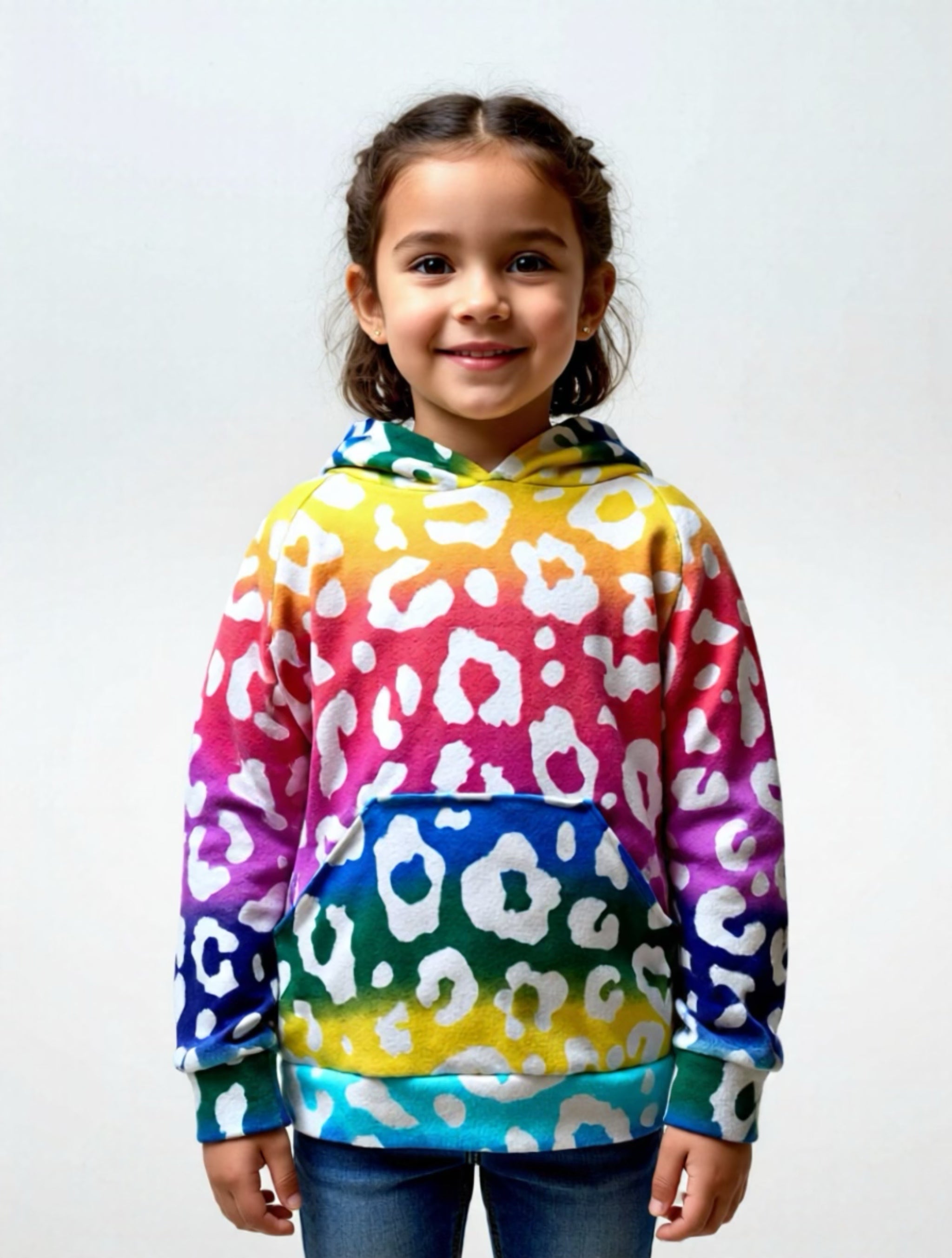 Rainbow Leopard Print Hoodie