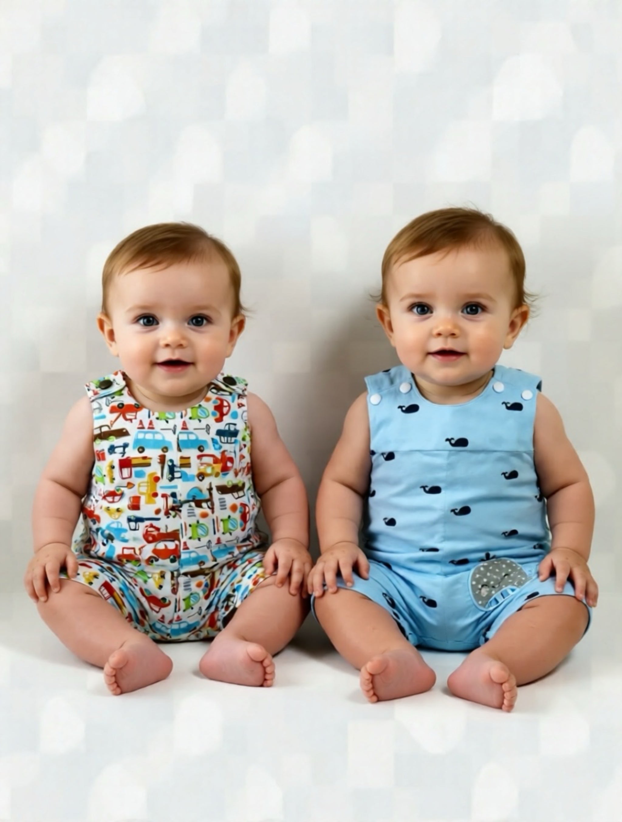 Wheels & Whales Rompers
