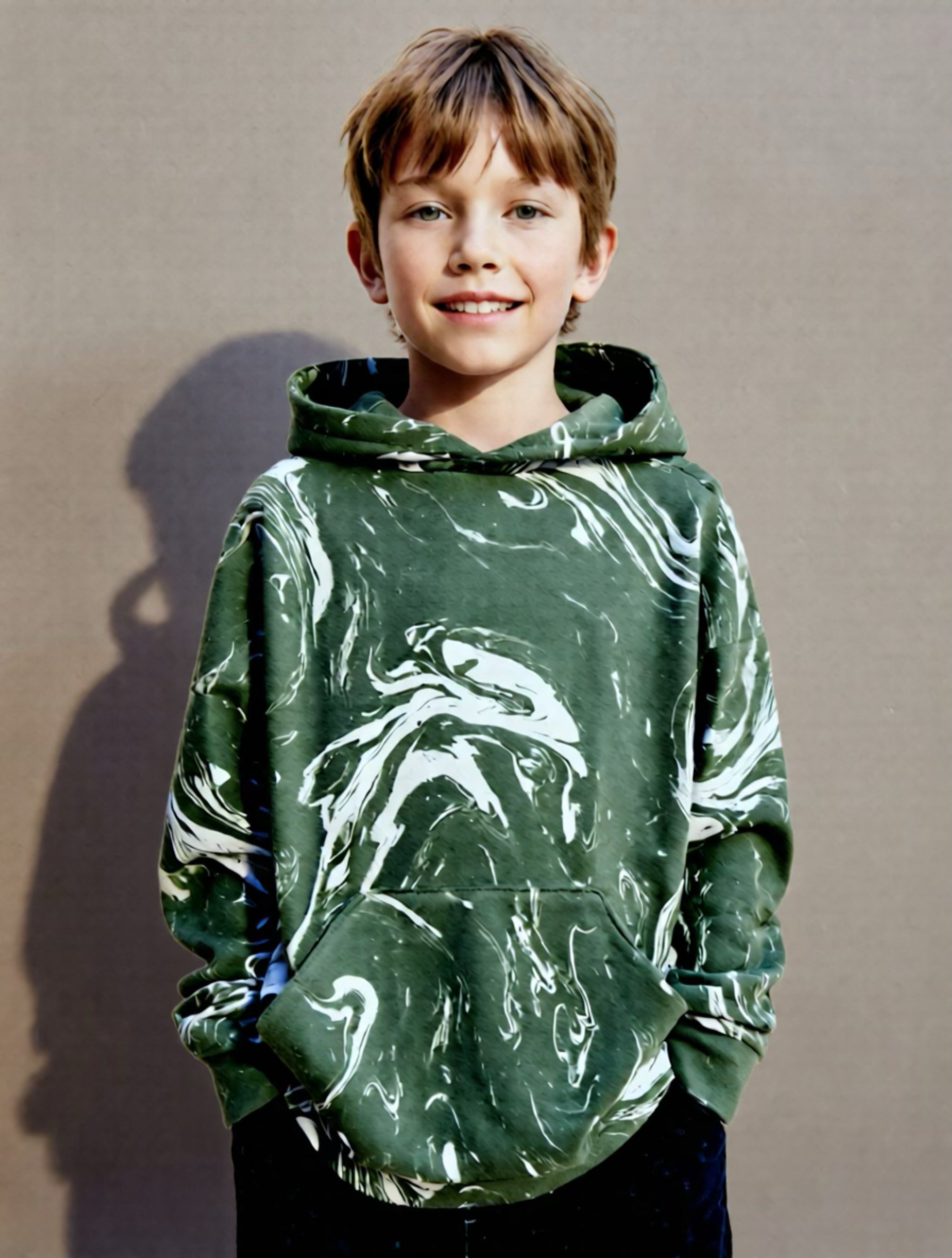Marbled Green Hoodie