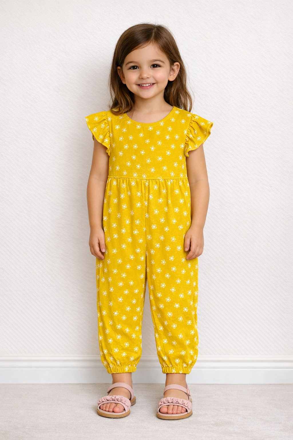 Sunshine Floral Ruffle Jumper
