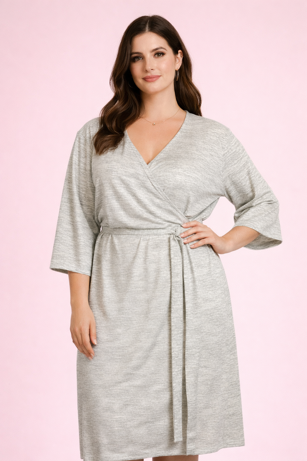 Lularoe  Michelle Gray and White wrap Dress
