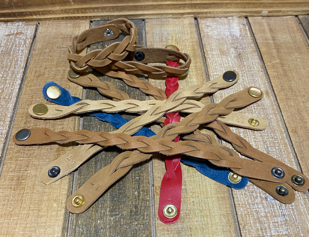 Leather Impossible Braid Bracelets