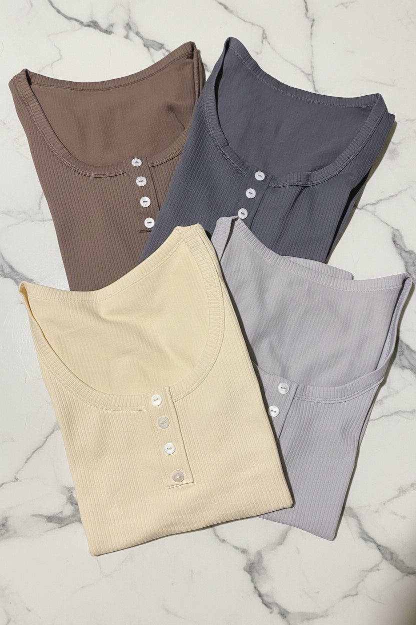 OQQ Henley Style Shirt