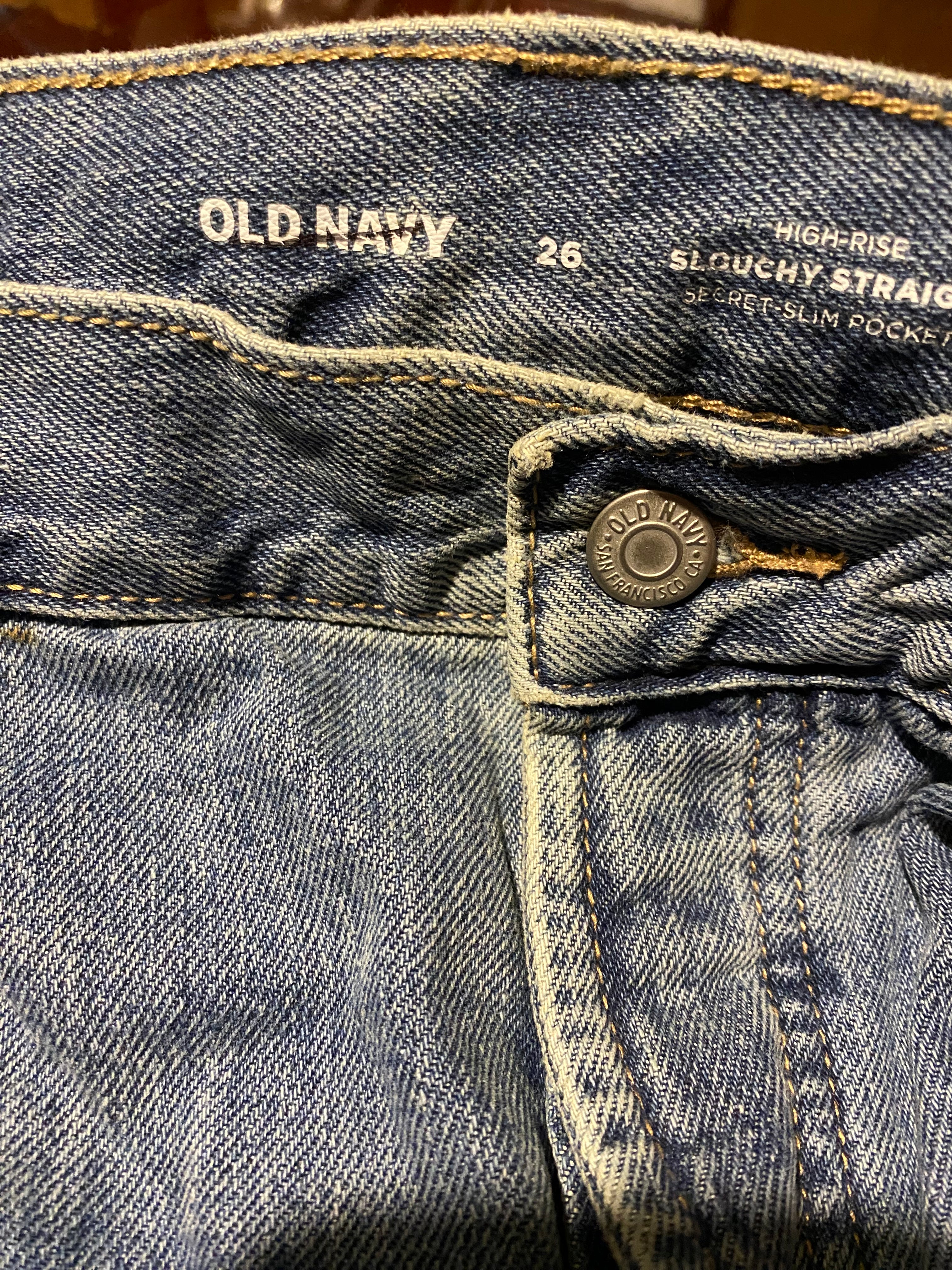 Old Navy High Rise Slouchy Straight Crop Jeans