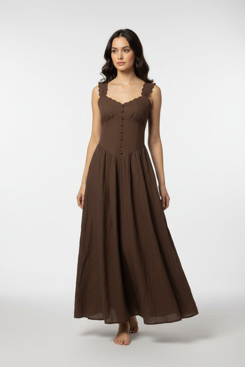 American Eagle Sweetheart Corset Midi Dress
