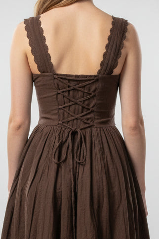 American Eagle Sweetheart Corset Midi Dress