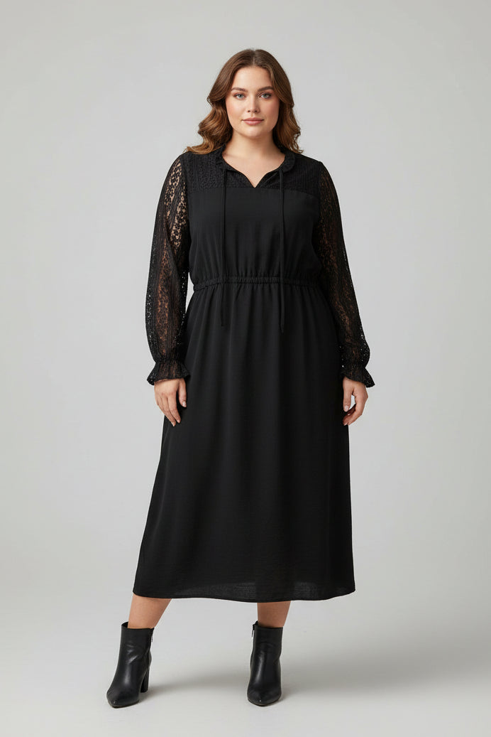 Bloom Chic Gathered-Waist Midi Dress