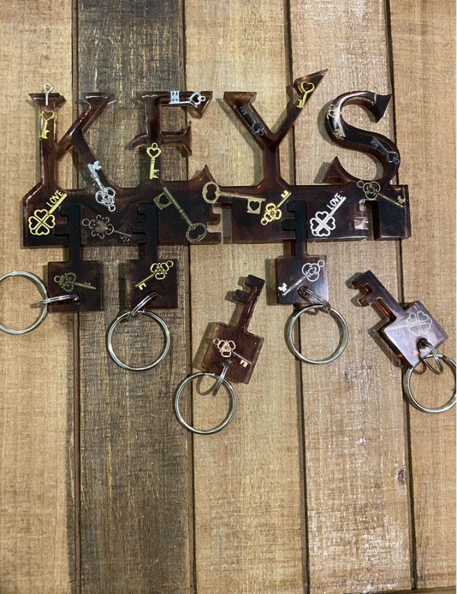 Five key chain plaque.