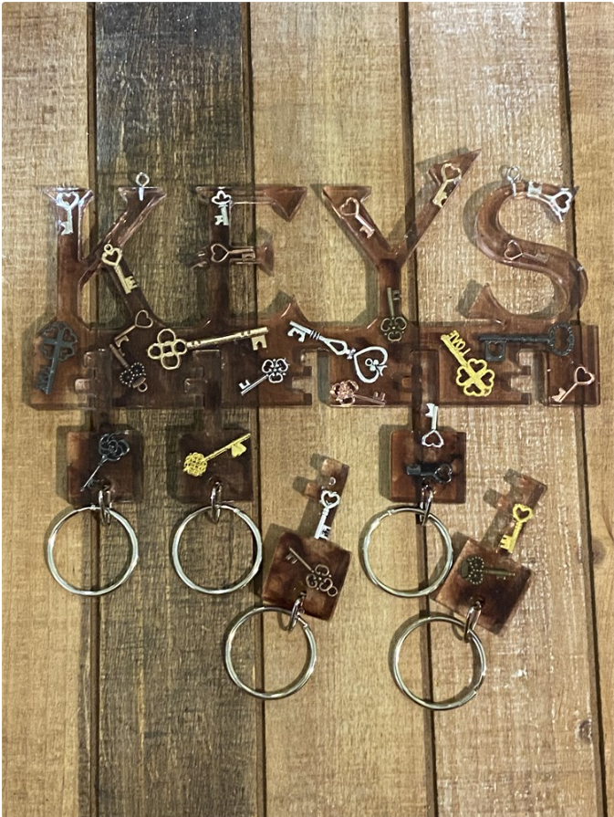 Resin "KEYS" wall holder